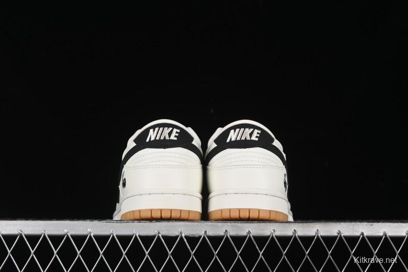 Nike SB Dunk Low Black 8 Collaboration - Beige Grey Black Gum Anniversary Custom Low-Top Casual Skate Shoes - CH6336-227