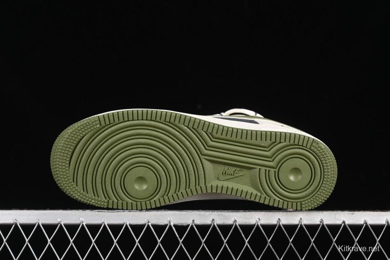 Nike Air Force 1 '07 Low Dior Collaboration - White Green Drawstring Casual Sneakers - SJ1198-200