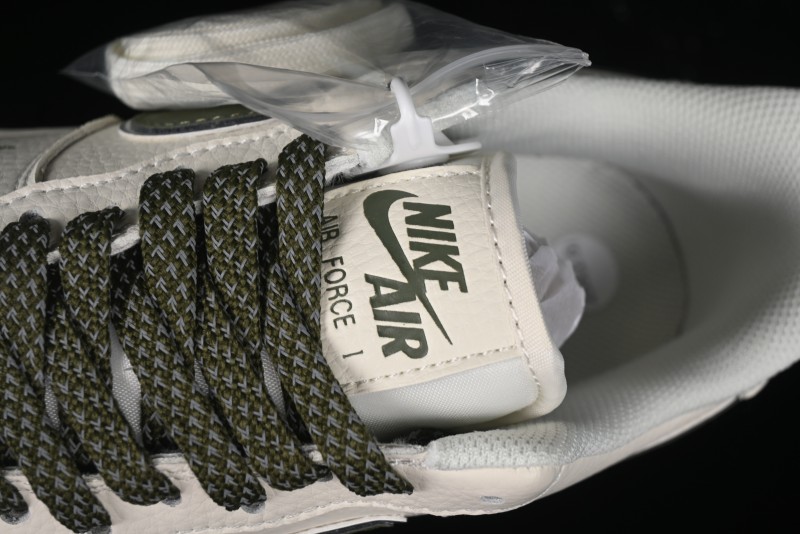 Nike Air Force 1 '07 Low QR Code Military Green Starry Sky Casual Sneakers - CU1836-966