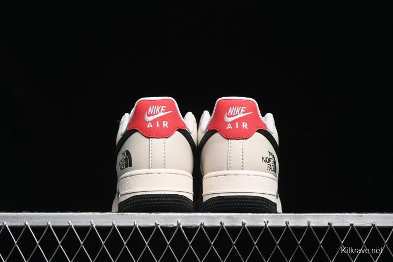 Nike Air Force 1 '07 Low The North Face Collaboration - Beige Black Red Sole Low-Top Casual Sneakers - XZ6188-309