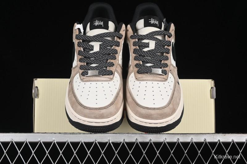 Nike Air Force 1'07 Low Stussy Collaboration - Milk Tea Low Top Casual Sneakers - XZ6188-999