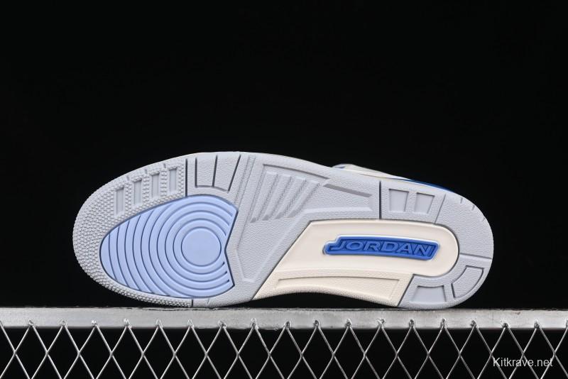 Nike Air Jordan 3 Retro "Lucky Shorts" Basketball Shoes with University Blue and White Colorway - CT8532-101