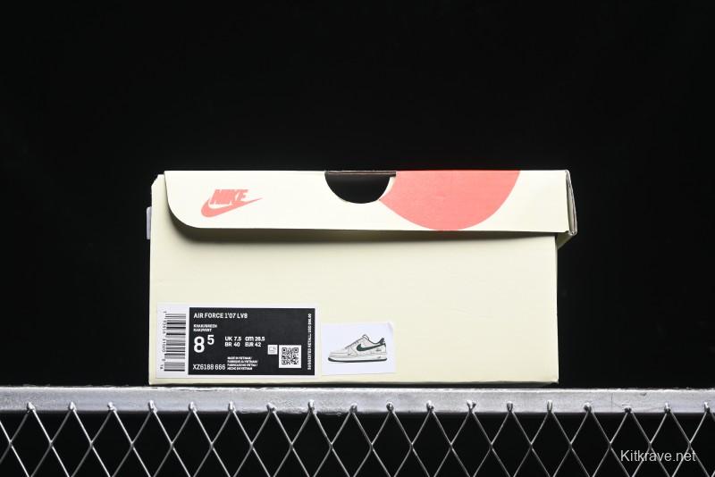 Nike Air Force 1 '07 Low Stussy Collaboration Light Brown Green Low-Top Casual Sneakers - XZ6188-666