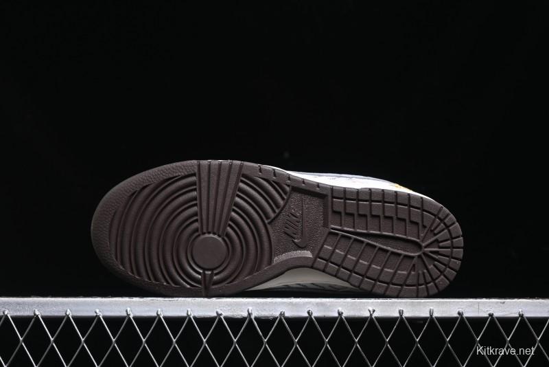 Nike SB Dunk Low Stussy Collaboration - Beige Grey Gold Embroidery Anniversary High-End Custom Low-Top Casual Skate Shoes - XS1086-001