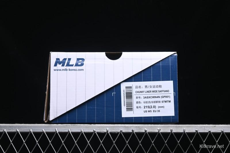 New York Yankees MLB Chunky Liner Wide Saffiano Platform Casual Sneakers - 3ASXCWN4N07MTM