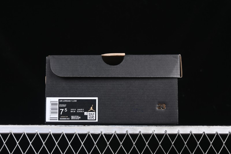 Nike Air Jordan 1 Low Retro Basketball Shoes in Black and White - 553558-043