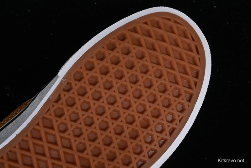 Vans Caldrone Classic American Retro Skate Shoes in Brown Orange - VN000CXZ1OU