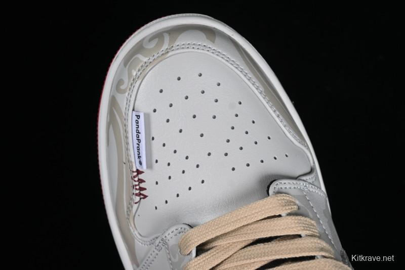 Nike Air Jordan 1 Low AJ1 CNY Year of the Dragon Limited Edition 'Mischievous Panda' Retro Basketball Shoes - 553558-066