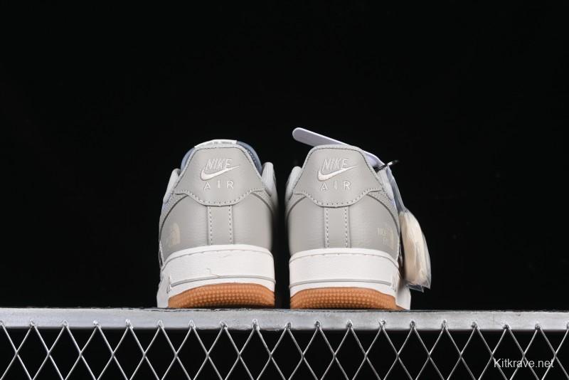 Nike Air Force 1 '07 Low The North Face Collaboration Light Blue Gum Sole Low-Top Casual Sneakers - DM6688-022
