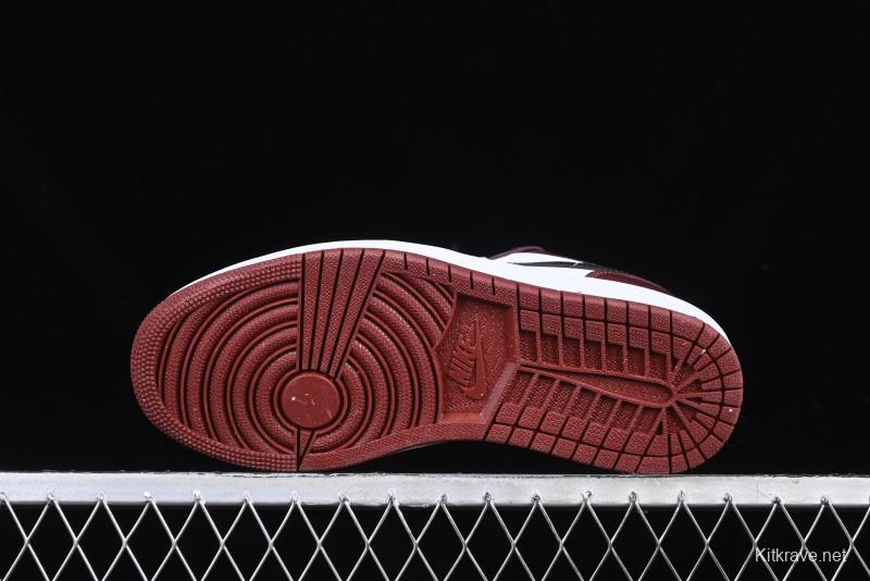 Nike Air Jordan 1 Low AJ1 Retro Lifestyle Sneakers in White and University Red - HF3148-102