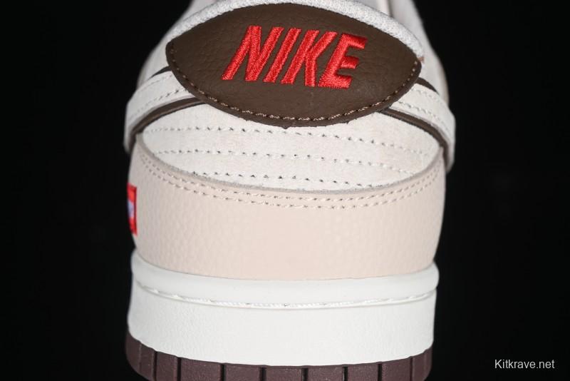 Nike SB Dunk Low Supreme Collaboration Bullet Screen White Check Anniversary High-End Custom Low-Top Casual Skate Shoes - DJ2024-091