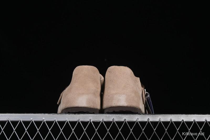 Birkenstock London BS Unisex Slip-On Comfort Shoes with Soft Suede Leather and Lambswool Insole - G.D4