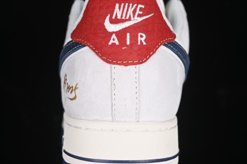 Nike Air Force 1 '07 Low Year of the Snake Limited Edition Grey Blue Red Pig Leather Low-Top Casual Sneakers - XZ2025-666