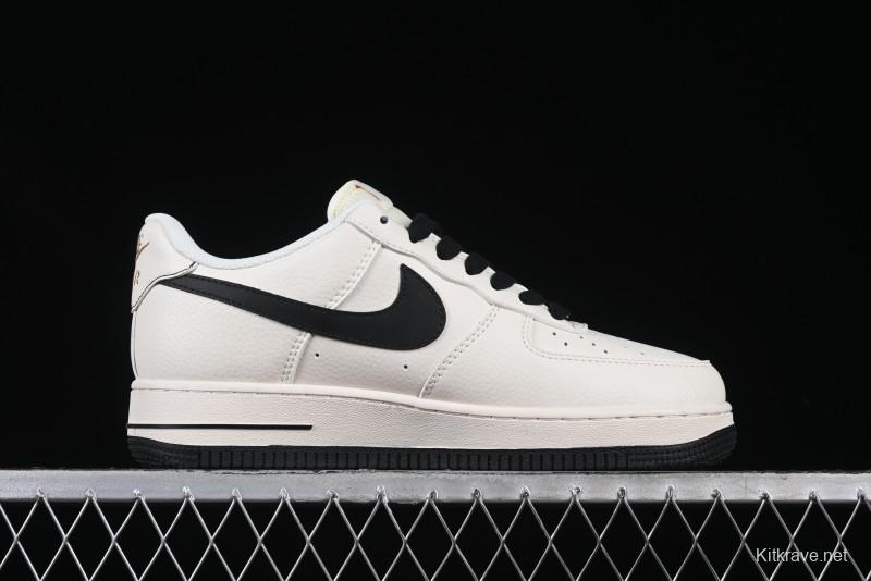 Nike Air Force 1 '07 Low Stussy Collaboration Rose Gold Embroidery Low-Top Casual Sneakers - XZ6188-720