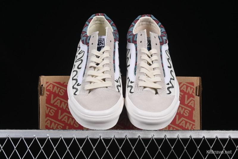 Vans Parra x Otw By Vans Low-Top Casual Skate Shoes with Surrealist Pop Art Design - VN0A3WKT4QA