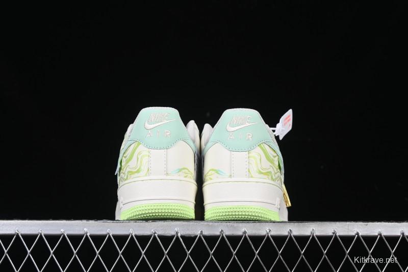 Nike Air Force 1 '07 Low "Green Snake" Year of the Snake Limited Edition Casual Sneakers with Bamboo and Serpent Design - FB1893-555