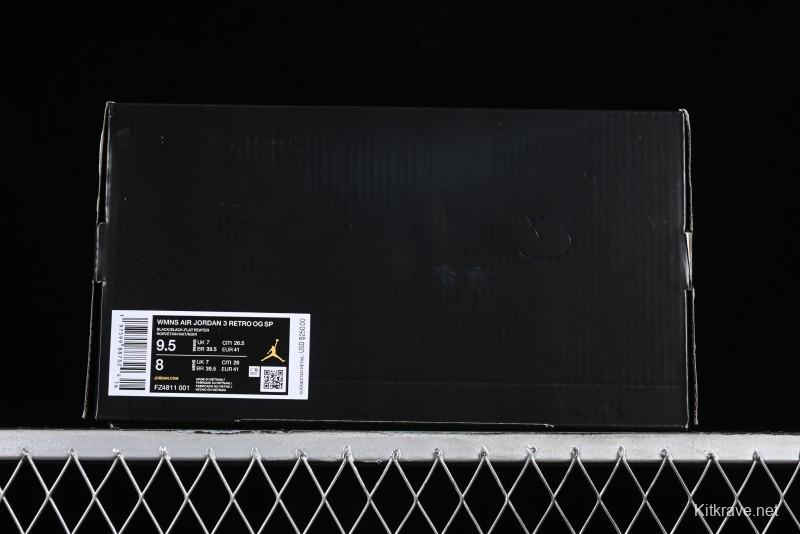 Nike A Ma Maniere x Air Jordan 3 Retro Black Sneakers - FZ4811-001