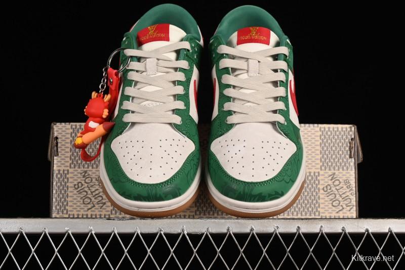 Nike SB Dunk Low Chinese New Year Limited Edition - Little Azure Dragon Anniversary High-End Custom Low-Top Casual Sneakers - XP3802-331