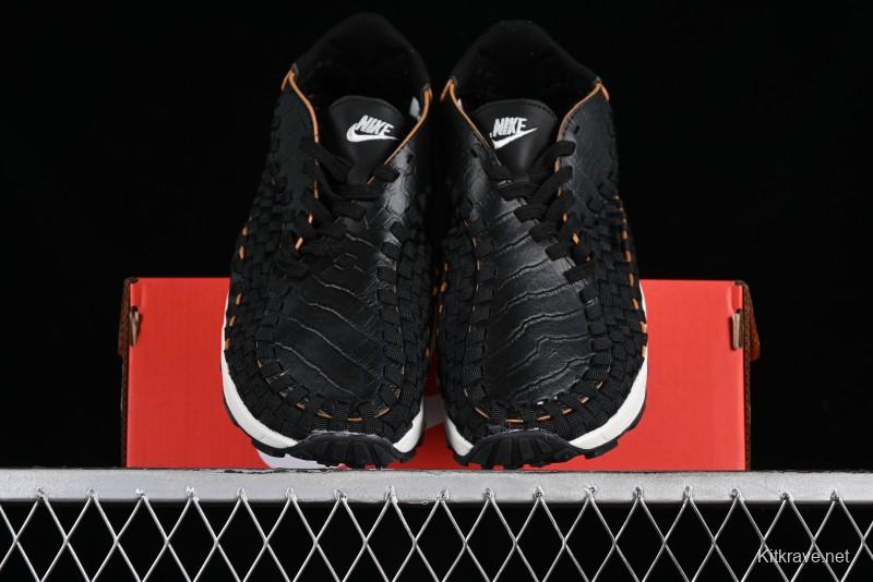 Nike Air Footscape Woven Asymmetrical Woven Slip-Resistant Low-Top Lifestyle Sneakers - FQ8129-010