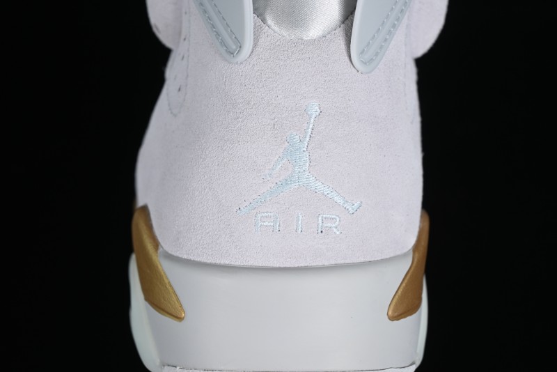Nike Air Jordan 6 Retro Paris Olympics Sneakers with Metallic Gold Accents - DQ4914-074