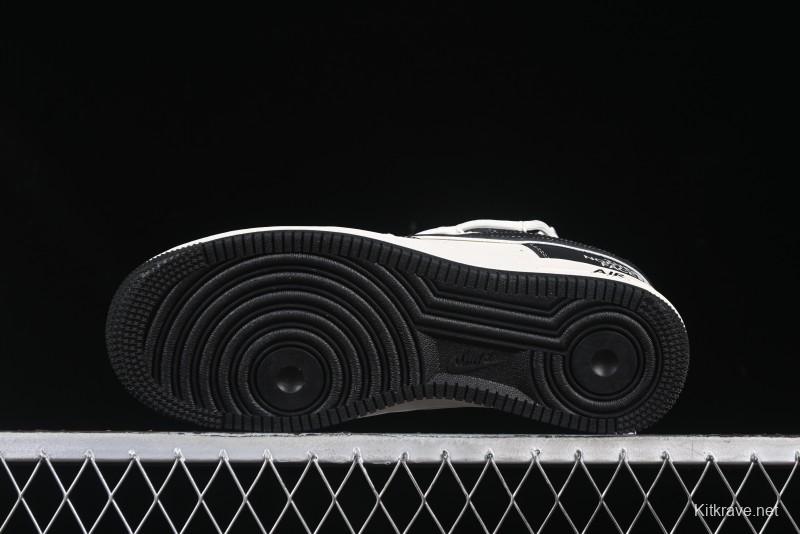 Nike Air Force 1 '07 Low The North Face Collaboration Suede Black Drawstring Casual Sneakers - SJ1198-101