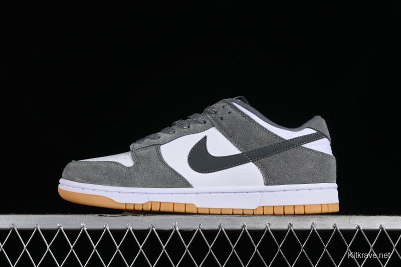 Nike Dunk Low SB Grey Gum Retro Skate Shoes with Suede Overlays - FV0389-100