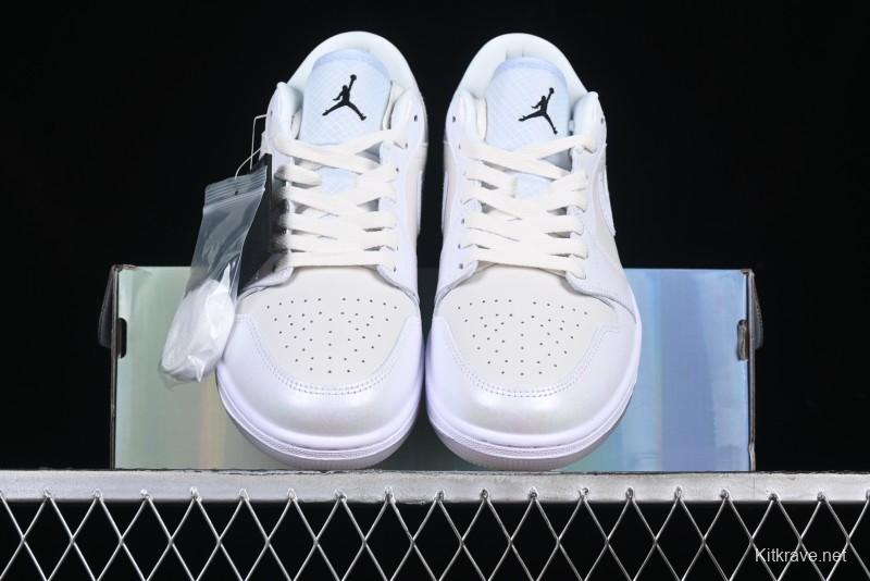 Nike Air Jordan 1 Low "Year of the Snake 2025" AJ1 Basketball Shoes with Iridescent Pearl Finish - HF4080-001