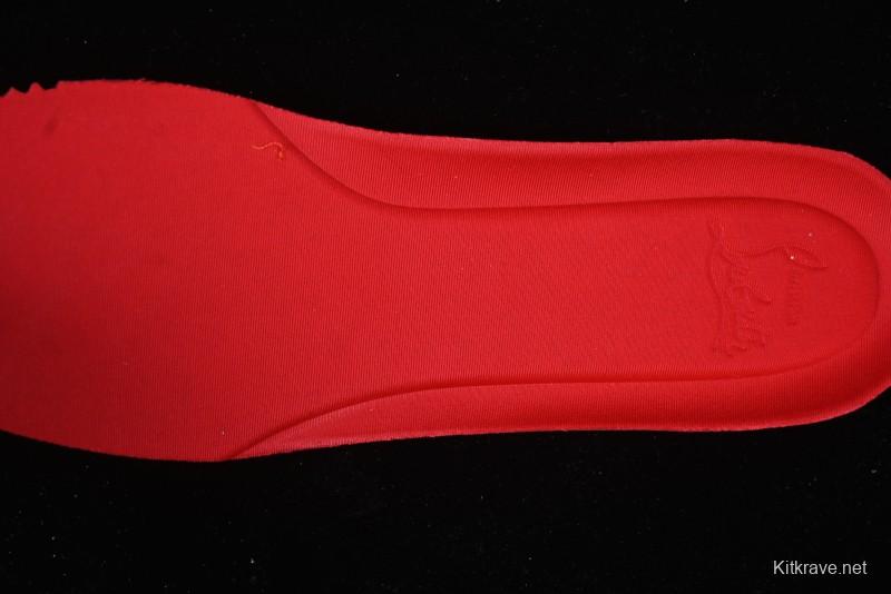 Christian Louboutin Funnyto Flat Comfortable Fashion Low-Top Sneakers with Raw Ice Blue Sole - X.D4