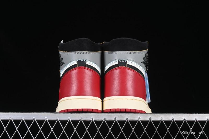 Nike Union x Air Jordan 1 Retro High Basketball Shoes Shadow Chicago - HV8563-600