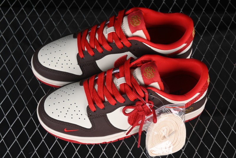 Nike SB Dunk Low The North Face Collaboration Year of the Snake Limited Edition Beige Brown White Snake Anniversary High-End Custom Low-Top Casual Skate Shoes - CH6336-284