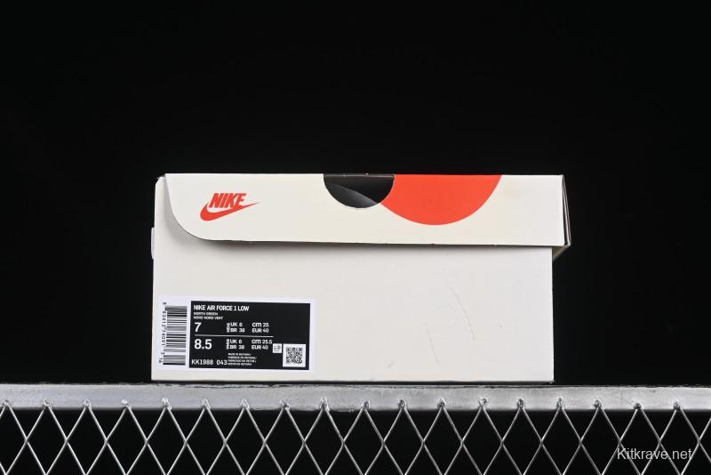 Nike Air Force 1 '07 Low The North Face Collaboration Beige Green Mini Swoosh Casual Sneakers - KK1988-043