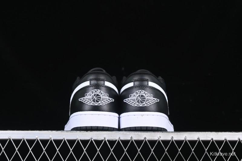 Nike Air Jordan 1 Low Retro Basketball Shoes in Black and White - 553558-043