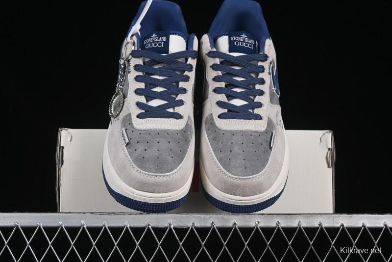 Nike Air Force 1 '07 Low Collaboration with Violent Bear - Snow Grey Pigskin Edition - KK1988-053