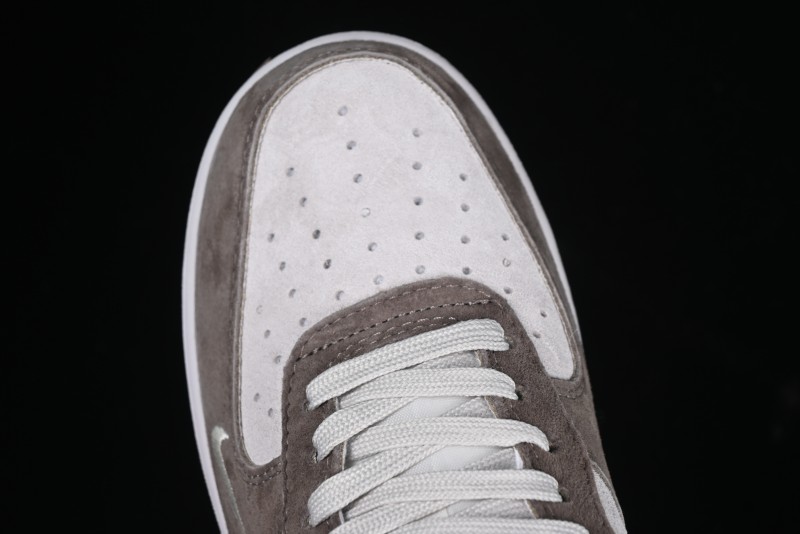 Nike Air Force 1 '07 Low Bape Collaboration Brown White Swoosh Low-Top Casual Sneakers - KK1988-035