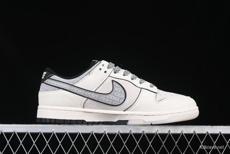 Nike SB Dunk Low The North Face x CDG Triple Collaboration Black Letter Grey Swoosh Anniversary Custom Low-Top Casual Skate Shoes - DM6868-029