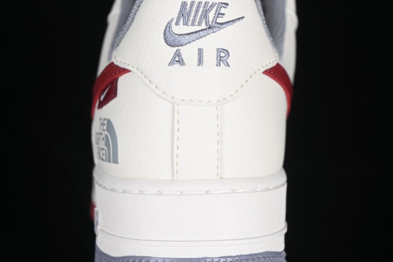 Nike Air Force 1 '07 Low The North Face Collaboration Beige Red Casual Sneakers - DM6688-047