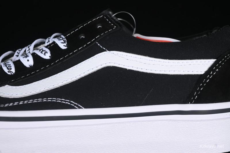 Vans Premium Old Skool Classic Black & White Low-Top Skate Shoes - VN000ZD4Y28