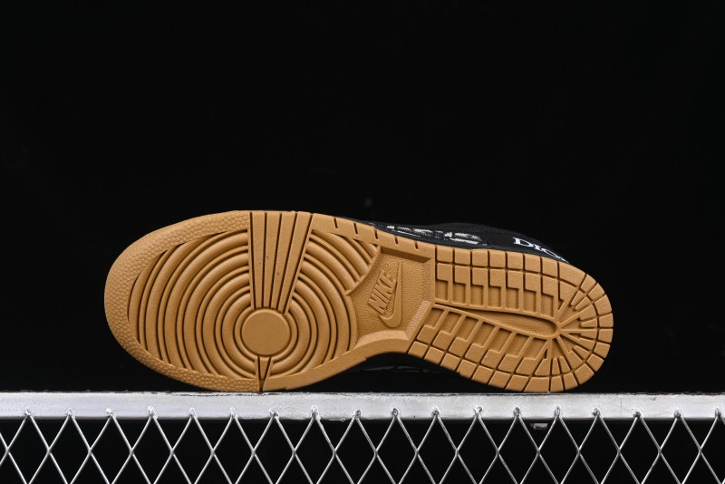 Nike SB Dunk Low APE Collaboration - Camouflage Black Swoosh Anniversary Custom Low-Top Casual Sneakers - KK1333-017