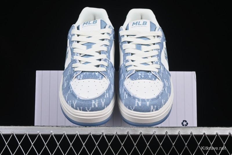 New York Yankees Chunky Liner Mid Denim Monogram Sandals with Thick Sole - 3ASXS015N50BLS