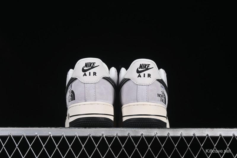Nike Air Force 1 '07 Low The North Face Collaboration Beige Grey Carbon Black Swoosh Low-Top Casual Sneakers - XZ6188-916