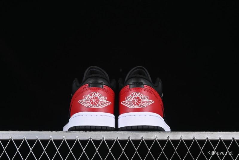 Nike Air Jordan 1 Low AJ1 Red Black Low Top Casual Sneakers - 553558-067