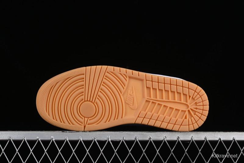 Nike Travis Scott x Air Jordan 1 Low OG Retro Sneakers with Reverse Swoosh - DZ4137-700