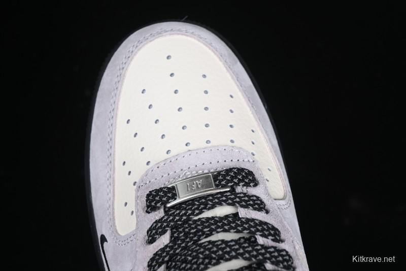 Nike Air Force 1 '07 Low Stussy Collaboration All Black Low-Top Casual Sneakers - XZ6188-195