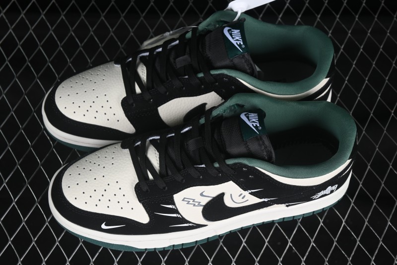 Nike SB Dunk Low Stussy Series Graffiti Black Swoosh Anniversary Custom Low-Top Casual Skate Shoes - KK1333-035