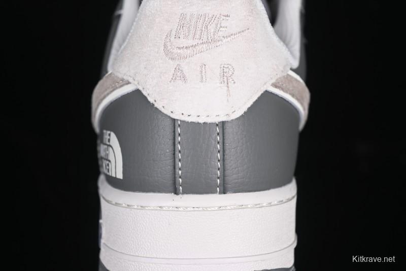 Nike Air Force 1 '07 Low North Face Collaboration Light Grey Two-Tone Low-Top Casual Sneakers - DM6688-046