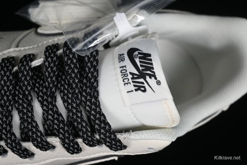 Nike Air Force 1 '07 Low Classic Black Mini Swoosh Starry Sky Casual Sneakers - MJ0319-021