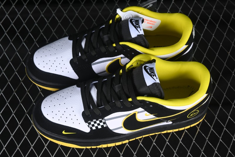 Nike SB Dunk Low Lightning Collaboration Racing Black Hook Anniversary Custom Low-Top Casual Skate Shoes - KK1333-026