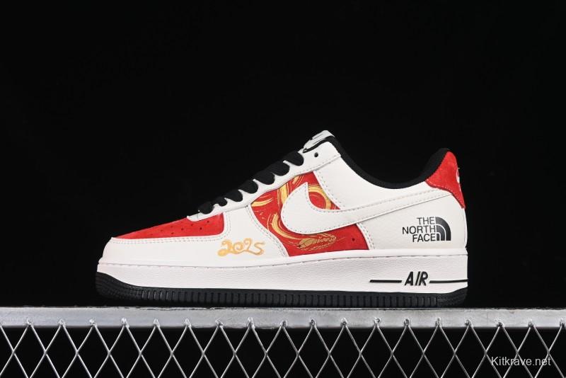 Nike Air Force 1 '07 Low The North Face Collaboration Year of the Snake Limited Edition Golden Snake Design Low-Top Casual Sneakers - DM6688-028