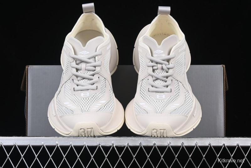 Balenciaga Circuit Lightweight Distressed Print Round-Toe Fashion Casual Sneakers - WFLGY2000