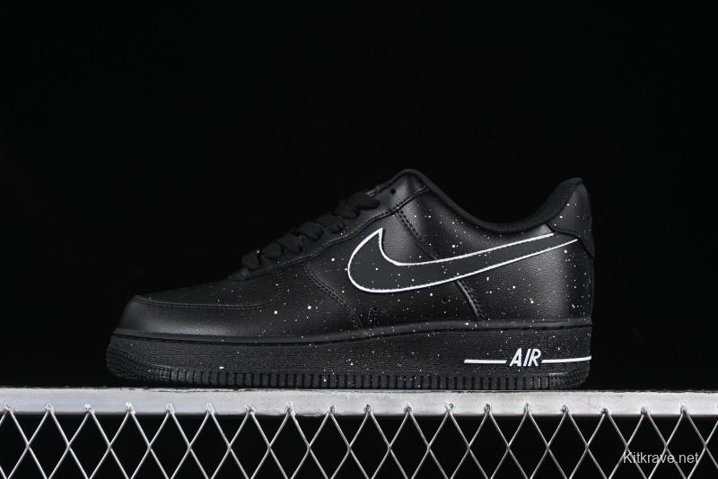 Nike Air Force 1 '07 Low 2D Anime Theme Black White Splatter Casual Sneakers - CK0316-059